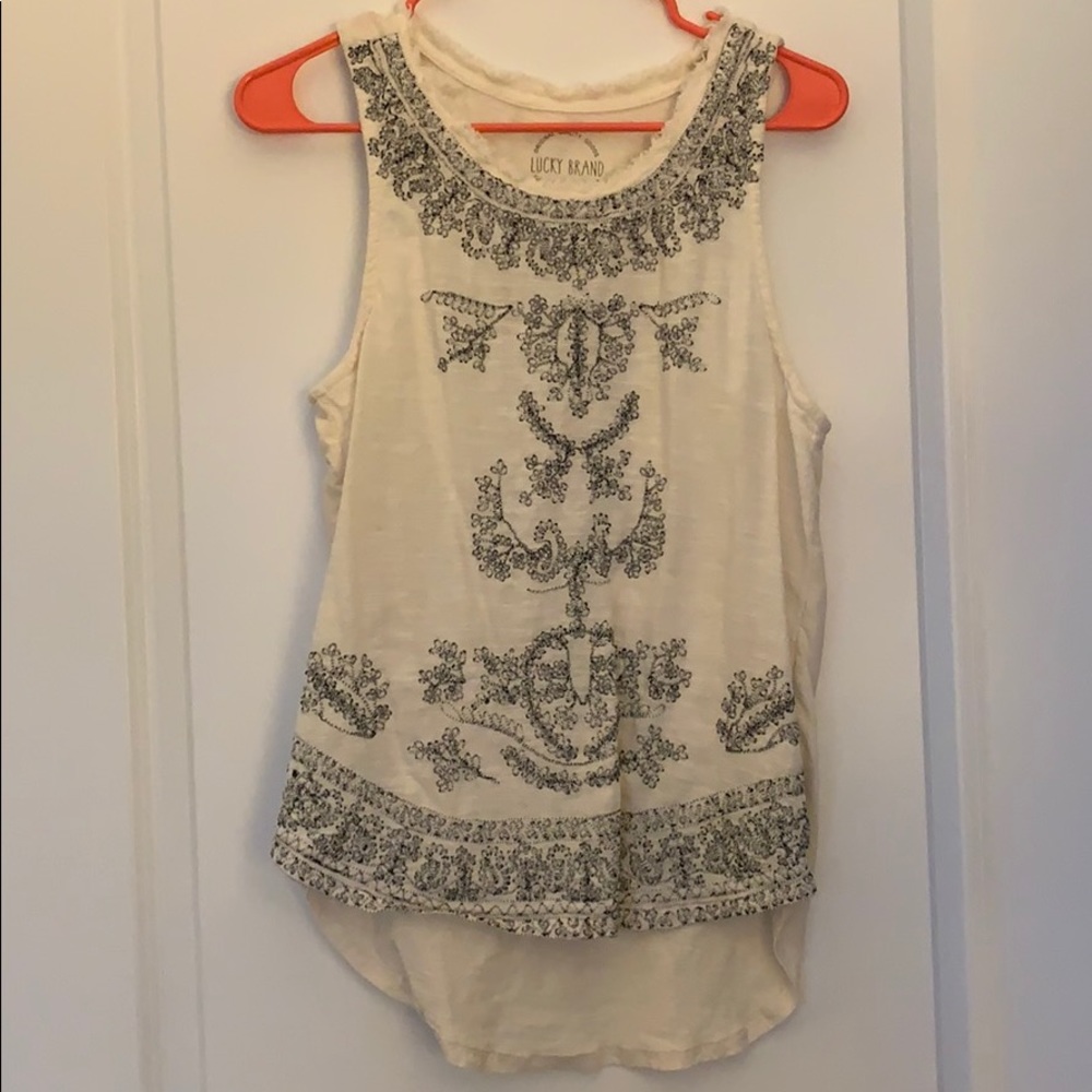 Lucky Brand Embroidered Tank